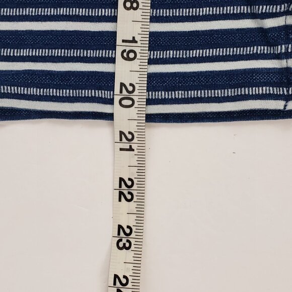 Madewell XXS Blue White Stripe Womens T-shirt Top Summer Spring Buttons - Picture 11 of 13